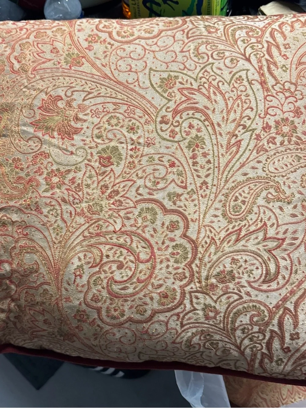 Lauren Ralph Lauren Dalmenci Rust/Gold Medallion Jacquard Accent Pillow